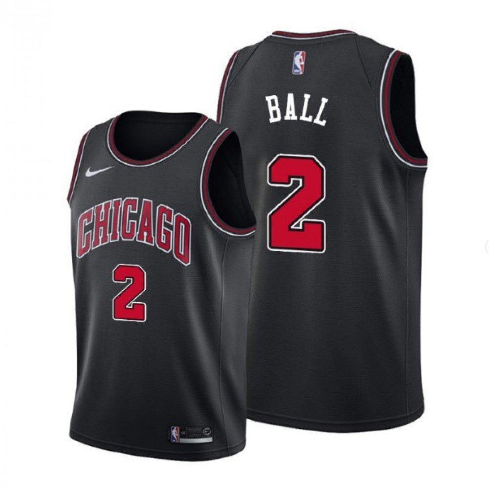 Men's Chicago Bulls Lonzo Ball #2 Black Swingman Jersey - Statement Edition-Pro Kit Vault | Brand New 26/27 Sports Jerseys